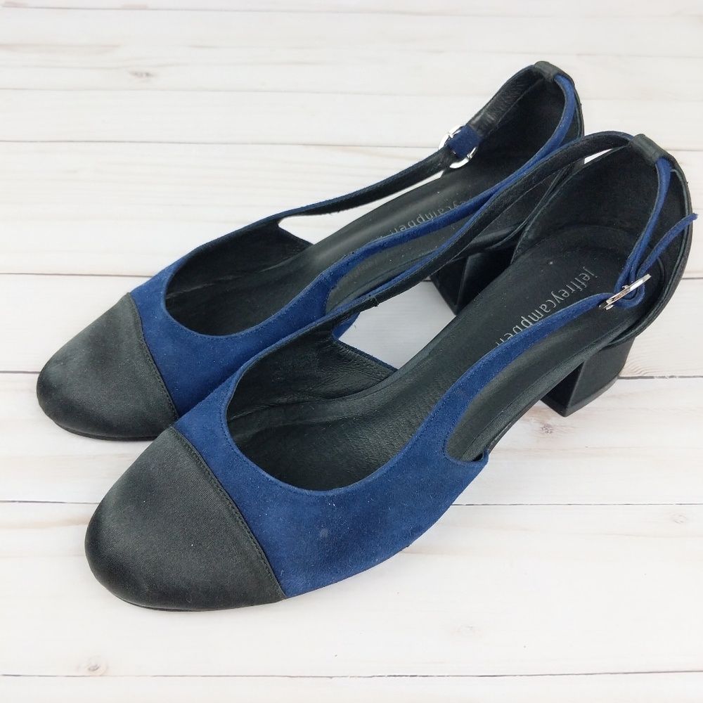 Jeffrey Campbell Cap Toe Suede Color Block Pump